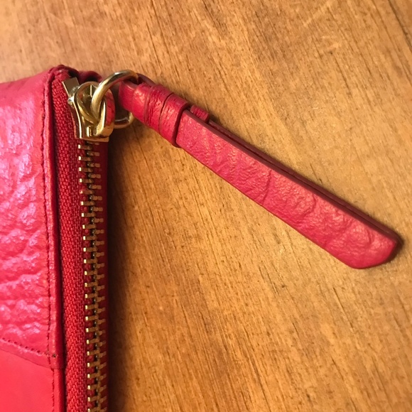 SOLD - Cole Haan, Rasberry Pink, Leather Clutch - Picture 6 of 9
